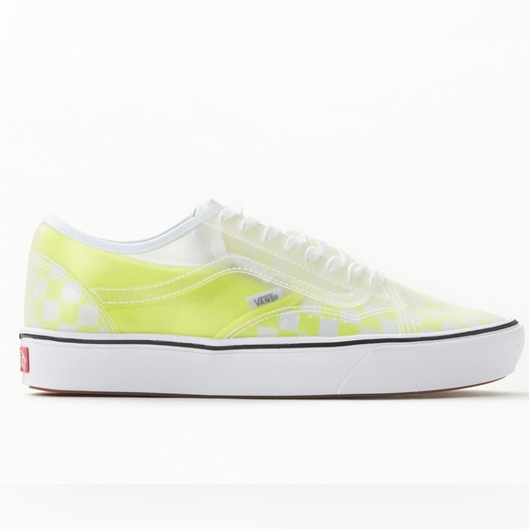 Vans Comfycush Slip Skool NWT yellow checkerboard women’s 8 - Picture 2 of 11